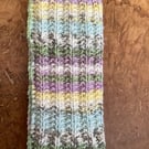 MOBILE PHONE SLEEVE 8x3.5" OR 20x9cm HAND KNITTED IN MULTICOLOURED YARN