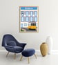 Lilsbon wall print, Lisbon retro city print, Portugal travel poster, gift - Image 5