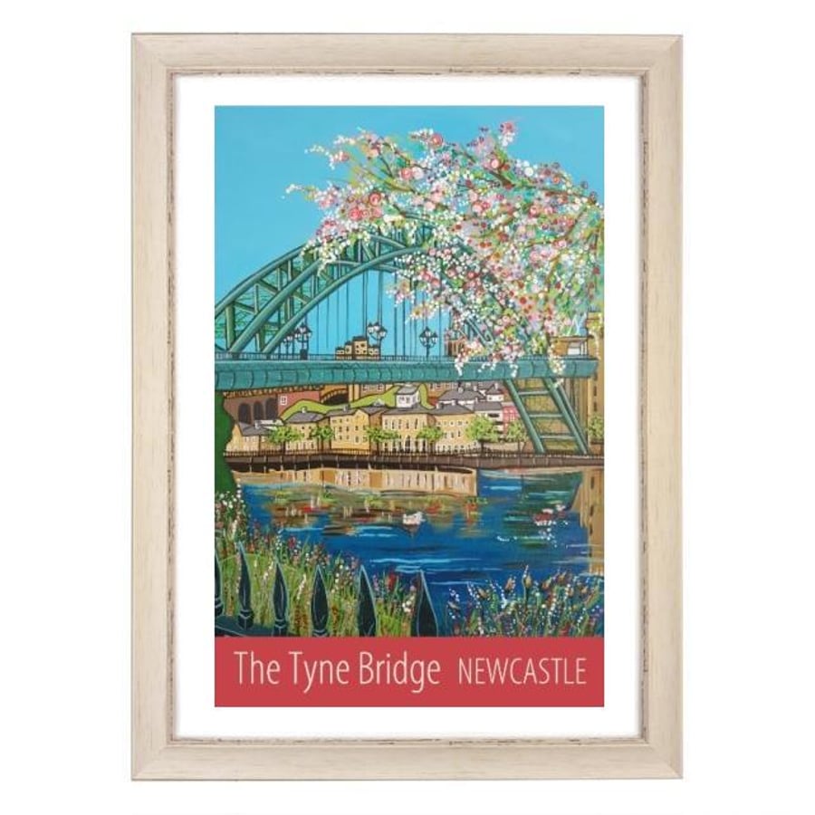 Newcastle Tyne Bridge - white frame