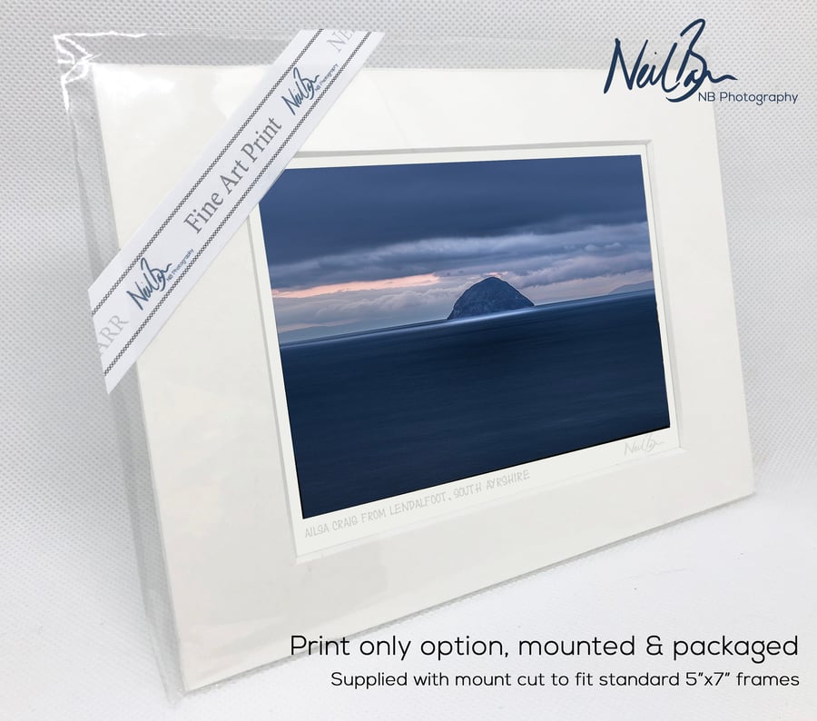 Ailsa Craig Ayrshire Scotland - A6 (7" x 5") Unframed Print
