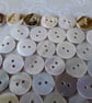12.5mm 1 2" Rainbow White Pearl Buttons x 6 Buttons - Image 3