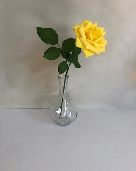 Paper flowers - yellow rose