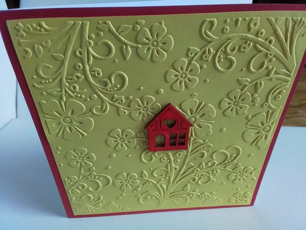 Card for new home. New home card. New house card. Handmade card. Ref 077