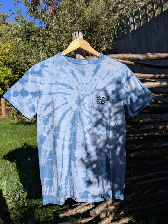 Kids Plant Dyed T-Shirt With Bronze Age Petroglyph Design