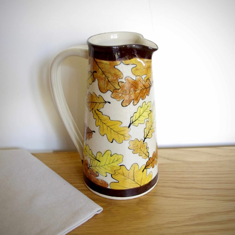 Large Jug - Autumn Oak Leaves
