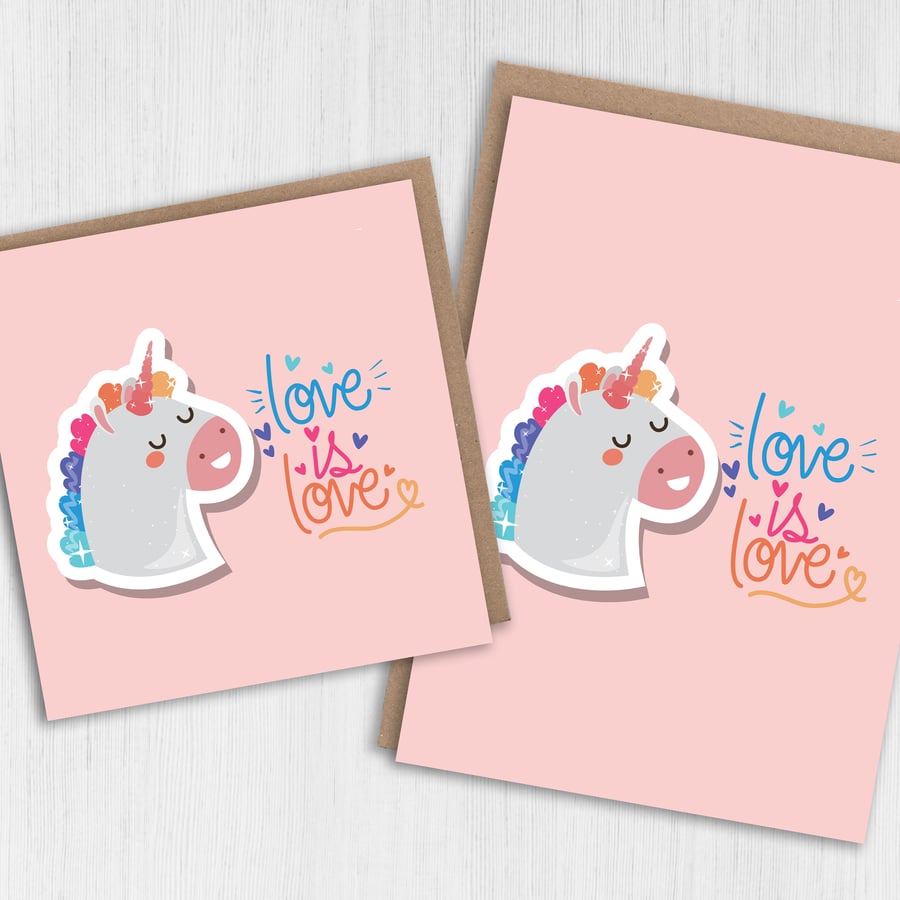 LGBTQ card: Love is love