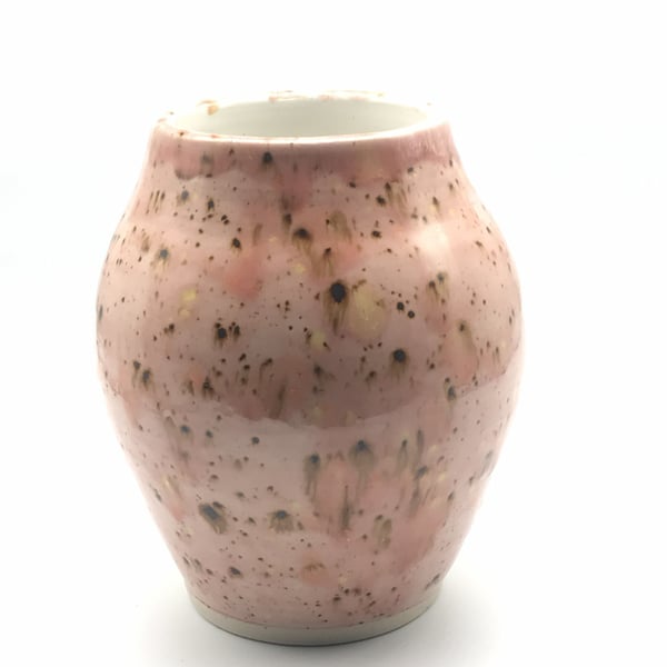 Ceramic pink vase. Handmade.
