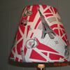 Handmade small fabric covered lampshade in map of Paris fabric 'Bon Vivant'