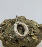 Molten Sterling Silver Initial O Pendant – Handmade Organic Letter Necklace - Image 8
