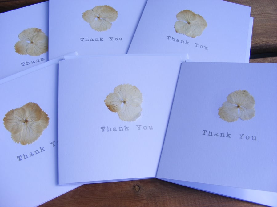 Set of 6 thank you cards