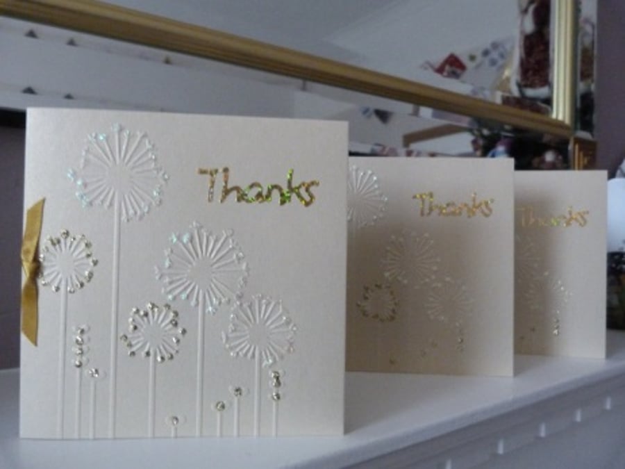 Pack of 3 Dandelion Thank You Cards