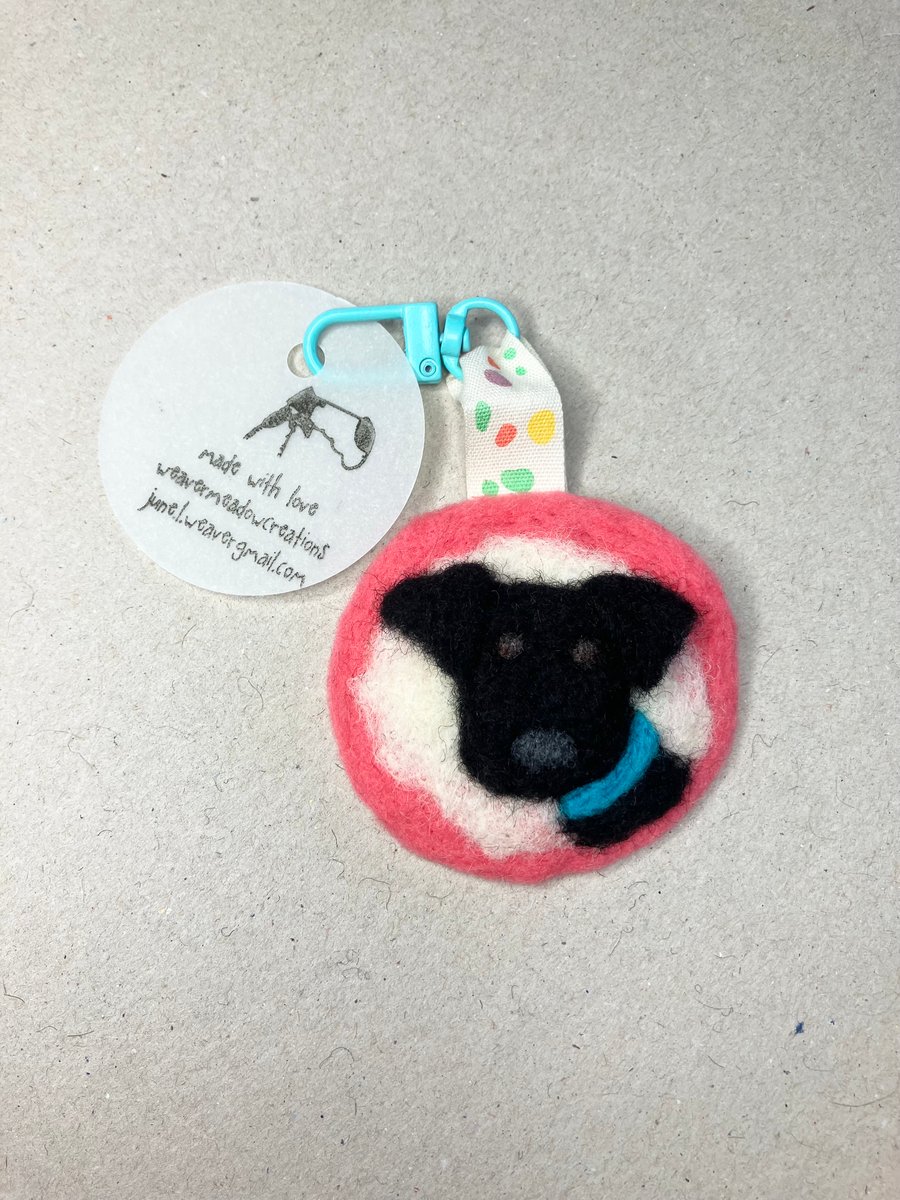 Delighted Dog key ring