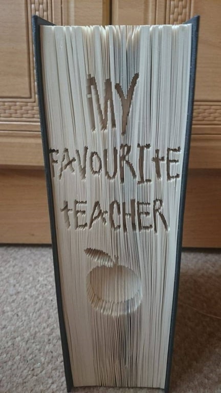 My favourite teacher CUT & FOLD Book folding Pattern - EMAILED PDF PATTERN