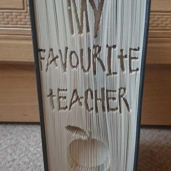 My favourite teacher CUT & FOLD Book folding Pattern - EMAILED PDF PATTERN