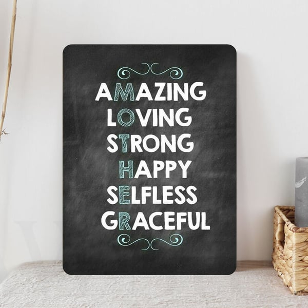 Metal Sign Mother Mum Mummy Mother Mam Mom Amazing Loving Happy Mothers Day Gift