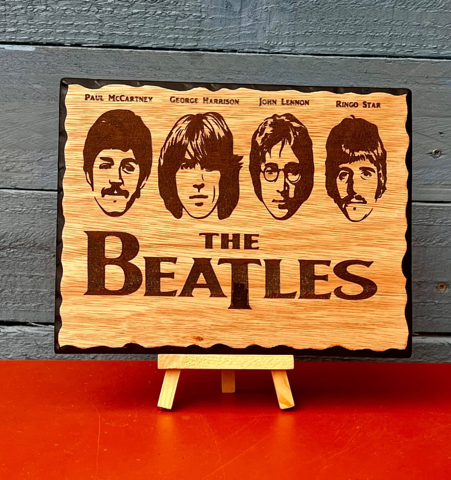  The Beatles inspired bespoke handmade wooden plaque