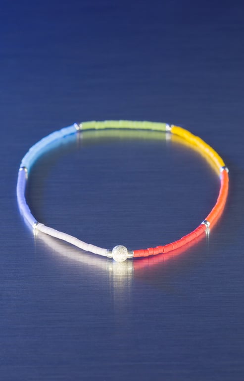 Bracelet Rainbow chakra minimalist Miyuki  beads handmade stretchy
