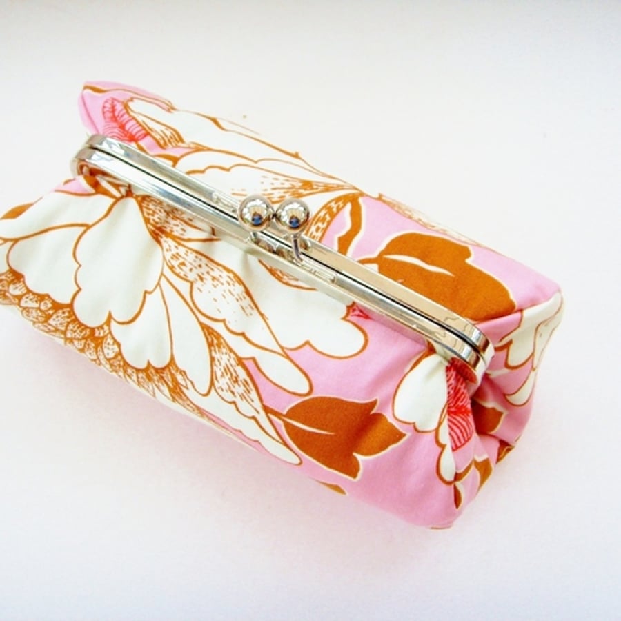 Amy Butler Tree Peony Clutch Bag / Make up Purse