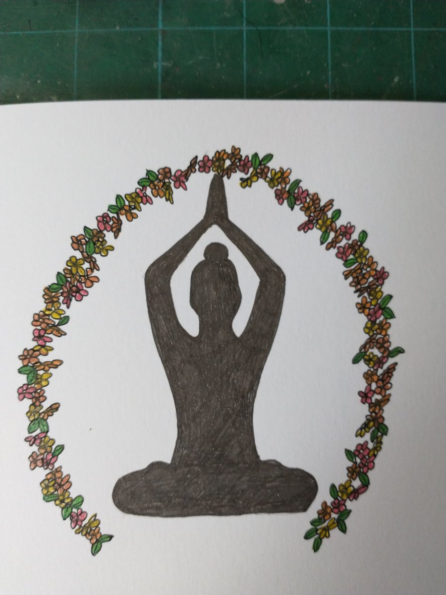 Yoga position birthday card