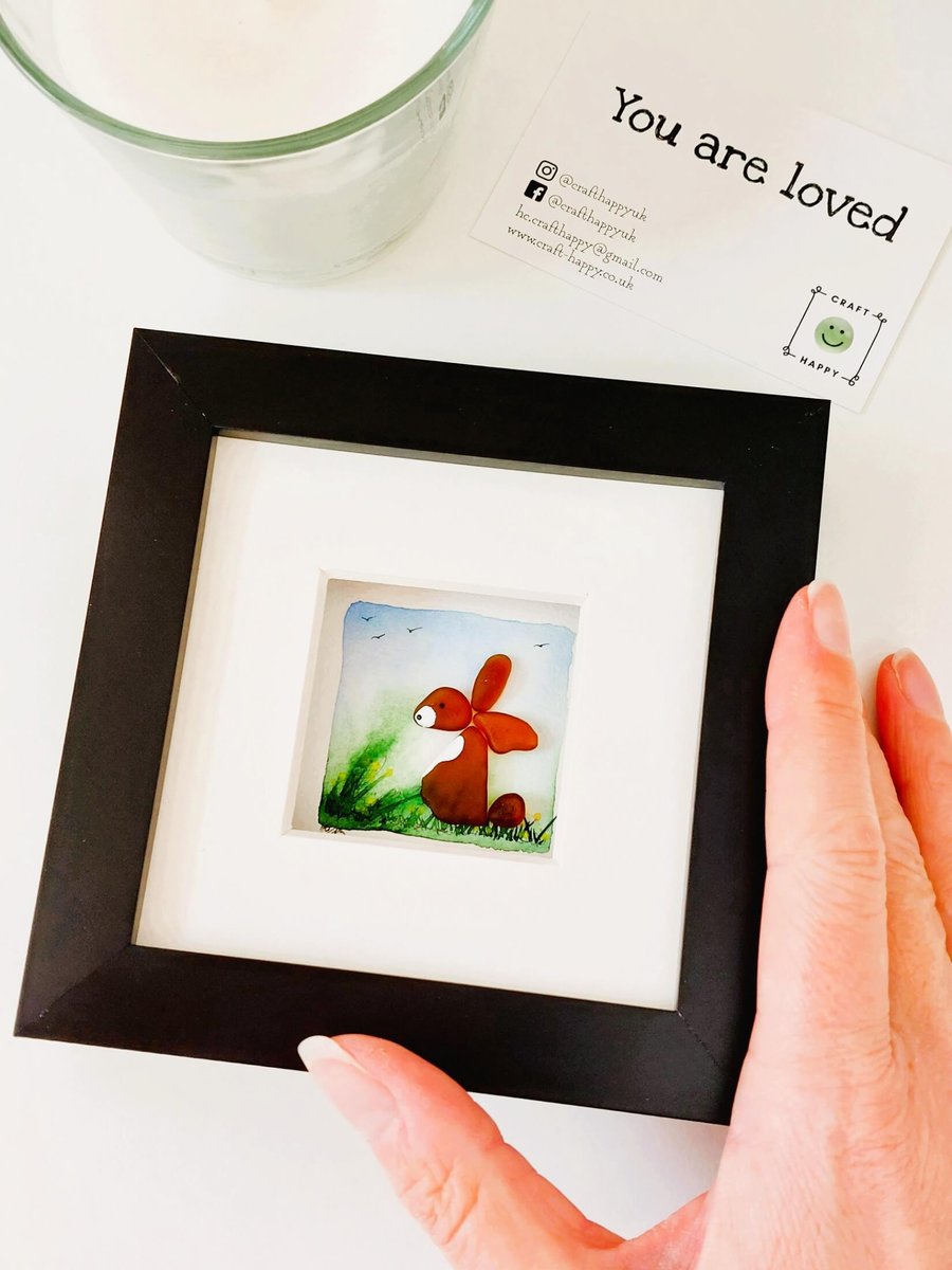 Cute Bunny Rabbit Nursery Art - Sweet Desk Art for Children's Room