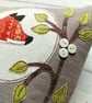 Trotting Fox Cushion with Freemotion Sewn Applique - Image 3