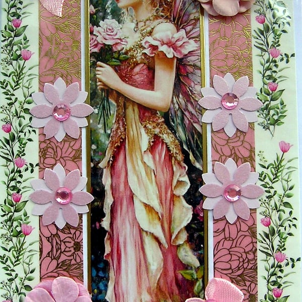 Fairy Princess - Hand Crafted Decoupage Greeting Card - Blank - 3182