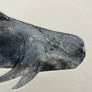 Pilot Whale A4 collagraph 