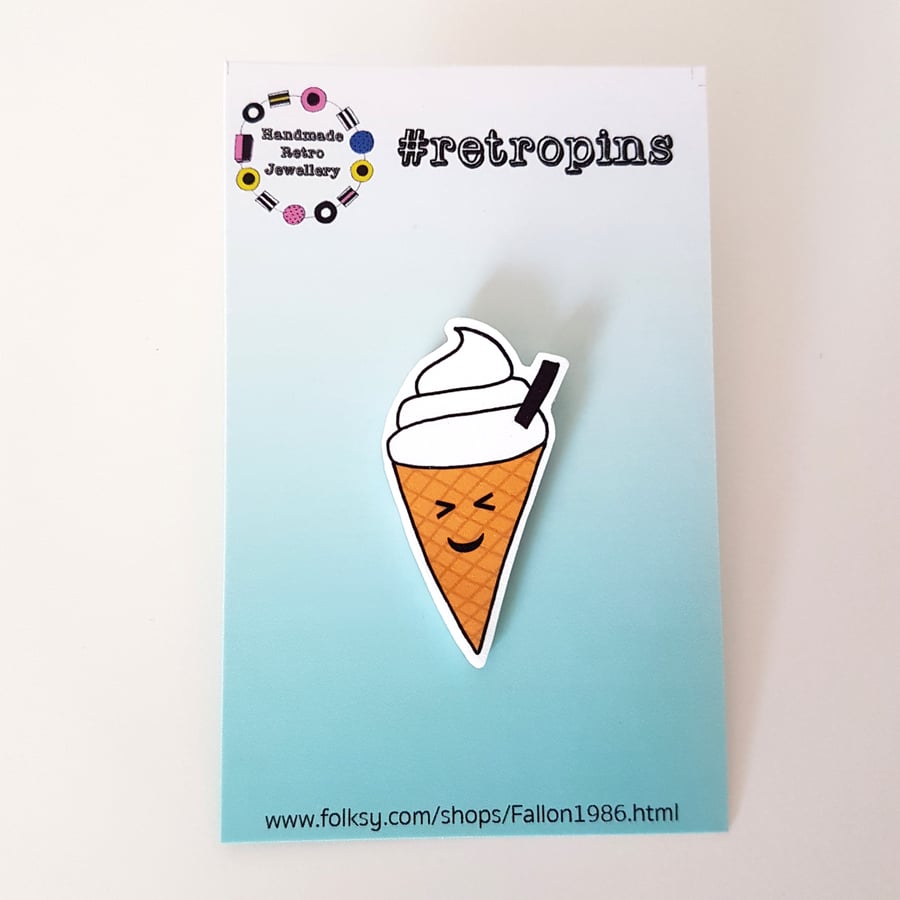 Retropins - Kawaii Ice Cream shrink plastic pin