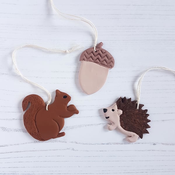 NEW Autumn woodland character Hanging decoration, choose your style