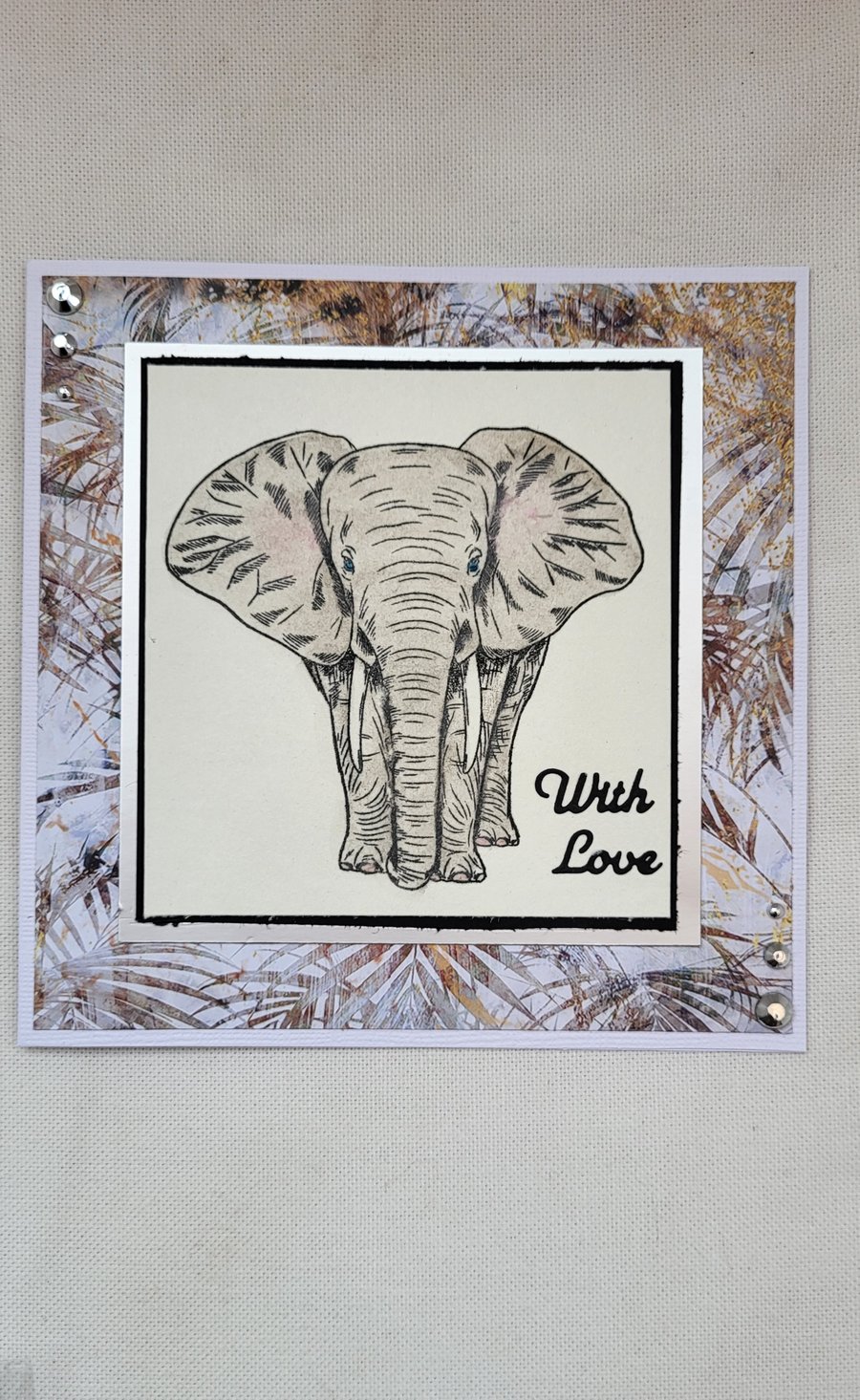 Elephant card. Elephant greeting card 