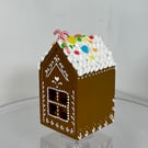 Hand Painted Gingerbread Style Wooden House Christmas Decorations Handmade