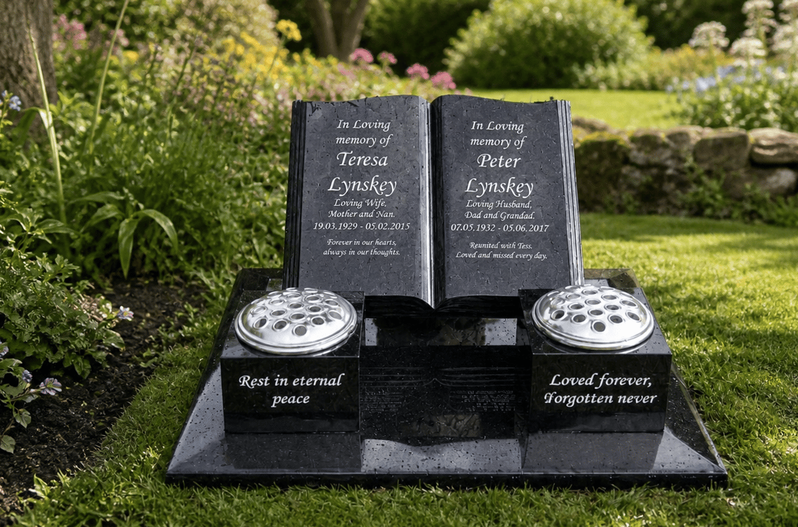 Granite Headstone Grave Plaque Cemetery stone Personalised Gravestone Memorial