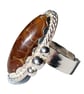 Suture Ammonite Fossil Ring Sterling Silver Adjustable Jewellery Gift Statement - Image 7