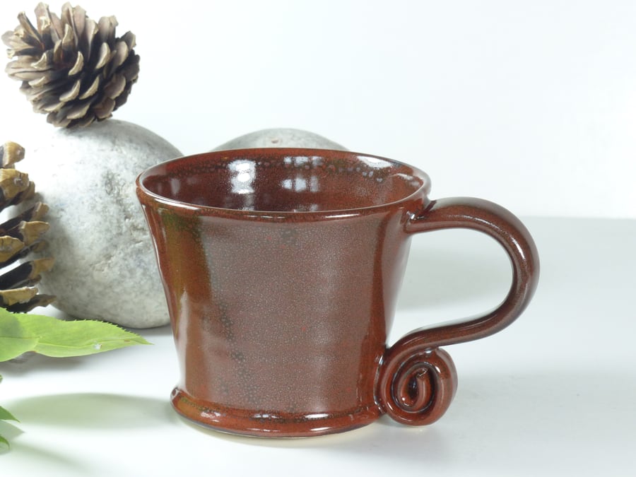 Russet Red Cups Pottery Espresso coffee Stoneware Handthrown Cups Mugs