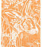 Hare Limited edition Linocut Print, titled Midsummer Hare - Dawn - Image 2