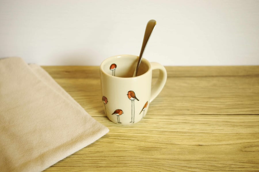 Small Mug - Robins (Long Legs)