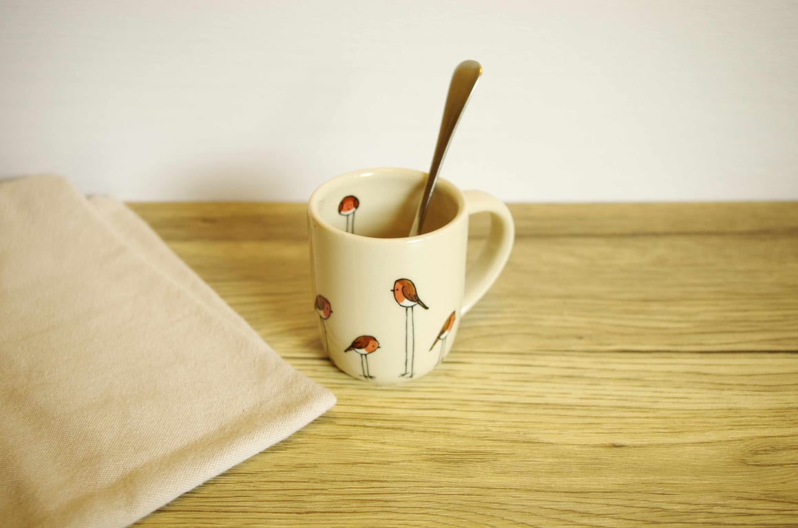 Small Mug - Robins (Long Legs)