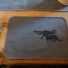 BUMBLE BEE GREY FABRIC PLACEMAT - REVERSIBLE