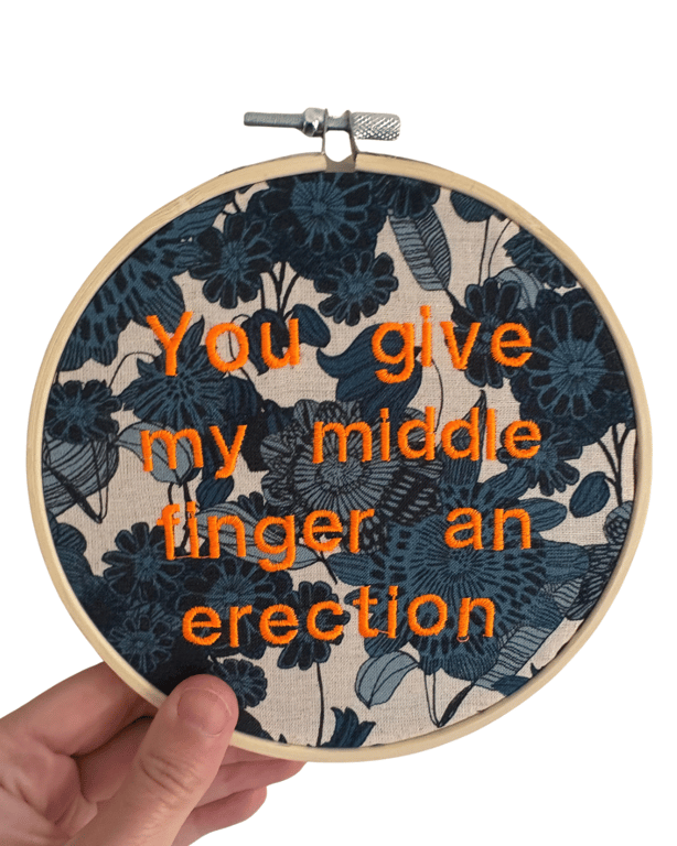 Take Your Meds - 6" Embroidered Hoop Wall Art