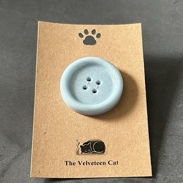 Large 35mm Button Gift for Knitters Crocheters - Glacier Glint