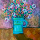 Flower Jug, Blank Greetings Card