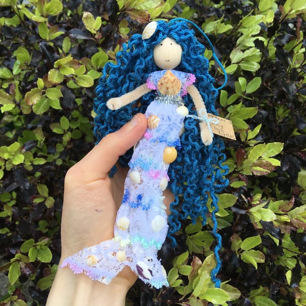Mermaid Doll Hanging Decoration, Sea Themed Mermaid Gifts