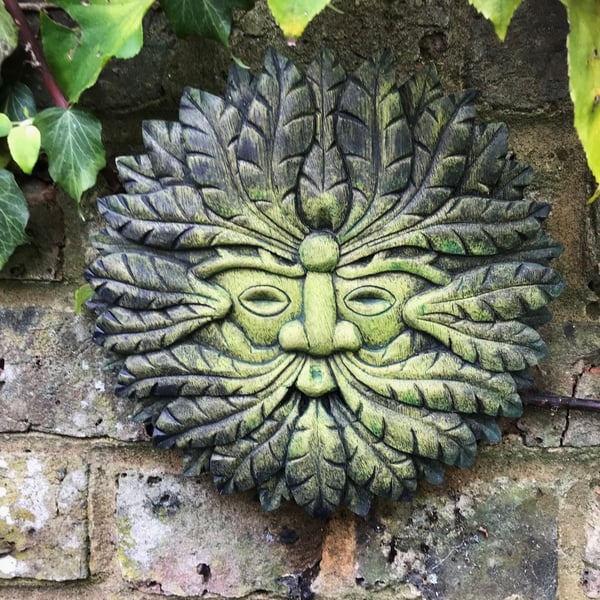 Fertility Green Man Plaque plus Free Pocket Green Man