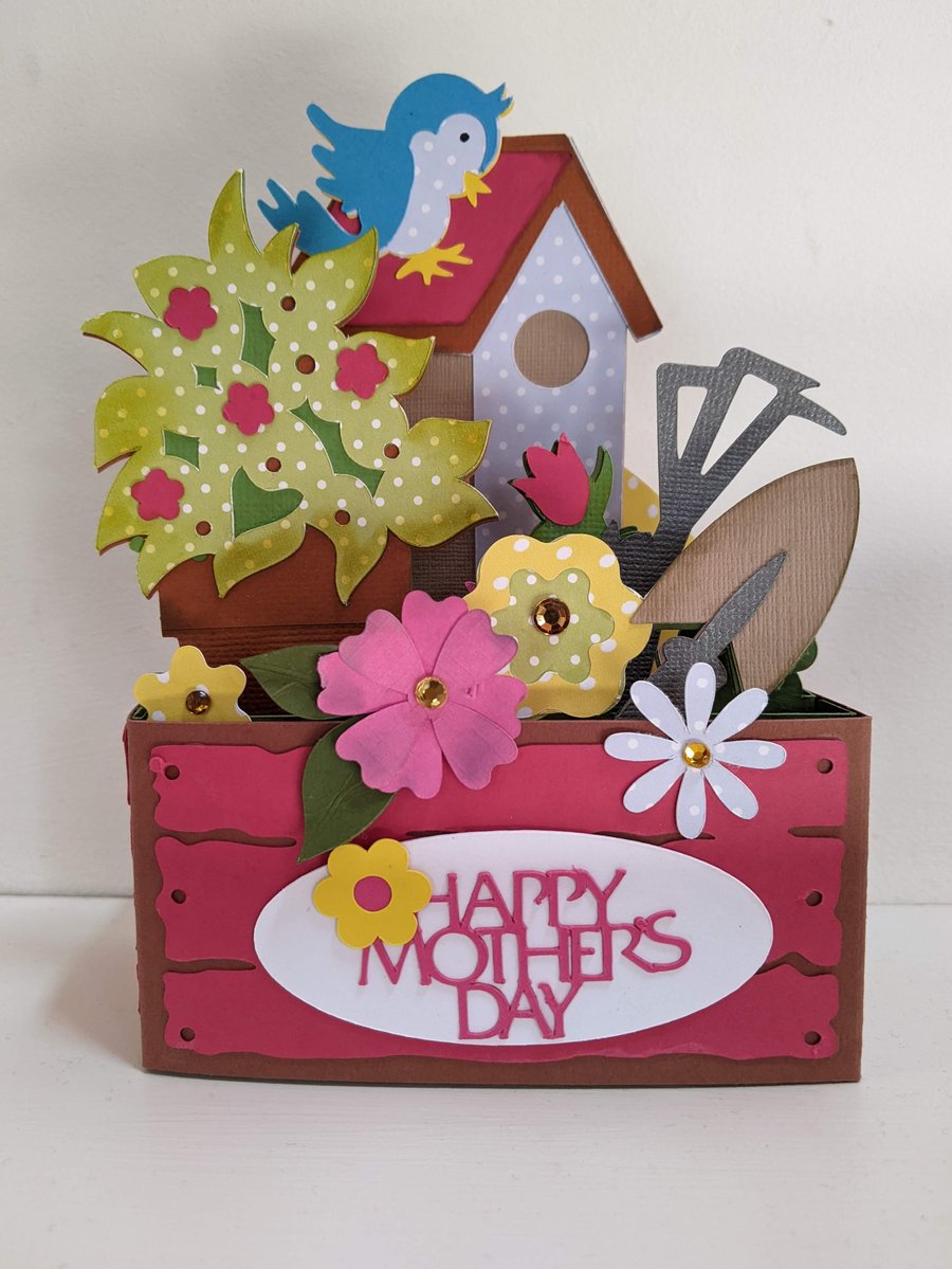 Mothers Day Garden Box Pop Up Card