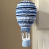 Crochet Hot Air Balloon Nursery Mobile  in Blue