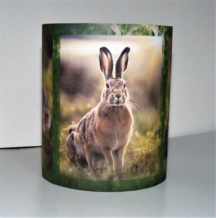 hare ceramic mug brown hare