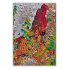 Acrylic landscape - Scottish mountain - Suilven - semi abstract - letterbox gift