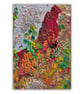 Acrylic landscape - Scottish mountain - Suilven - semi abstract - letterbox gift