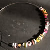 Liquorice Allsorts Polymer Clay Silver Plated Choker