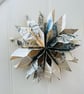 Vintage Book Paper Snowflakes, Hanging Christmas Decorations - Image 2